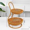 Fruit Tea Tray: Multi-layer Basket, Snack Plate, Brazier for Boiling Tea, Dried Fruit Display, Imitation Rattan Weave, Perfect for Afternoon Tea.