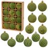 11/11/16PCS 6CM Christmas Balls Ornaments Flocking Figure Christmas Tree Party Decoration New Year Christmas Spheres Pendant