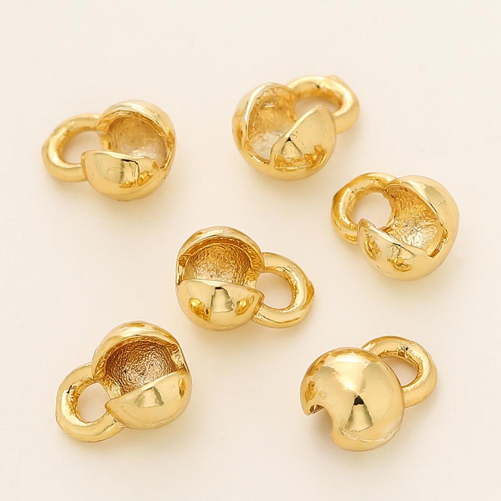 2040Pcspack Laiton Plaqué Or 1418K Embouts à Sertir pour Perles Coquillage with Boucle Sertis-Raccords Pour Fabrication de Colliers Bijoux DIY 20pcs