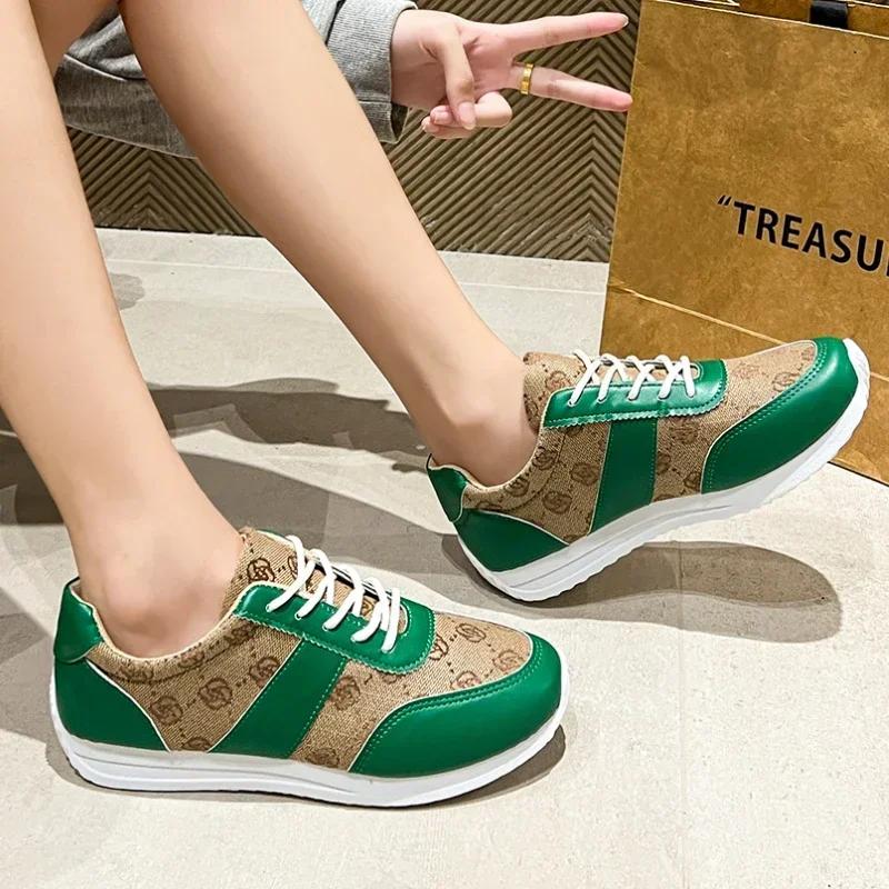 Fashion Spring Autumn Breathable Women Trend Lightweight Leisure Sneakers Women Walking Design Fashion Platform Shoes Zapatos De Mujer