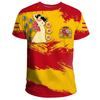 New Spain Flag National Emblem T Shirt Men Espana Football Jersey Tops 3D Printed Spanish Quick Dry T-shirt Fashion Short Sleeve