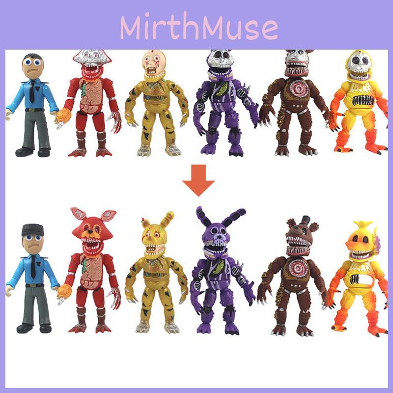 Vibrant 6pcs Fnaf Five Nights At Freddy's Light Up Action Figures For Kids