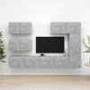 VidaXL TV Stand Set 6 Pcs Concrete Grey, Particleboard.