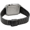 Casio Vintage Series Digital Watch 8-Digit Calculator Gunmetal Yellow Unisex Metal Band