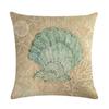 Newest Fashion Conch Starfish Shell Marine Life Linen Pillowcase Office Sofa Decorative Cushion Cover