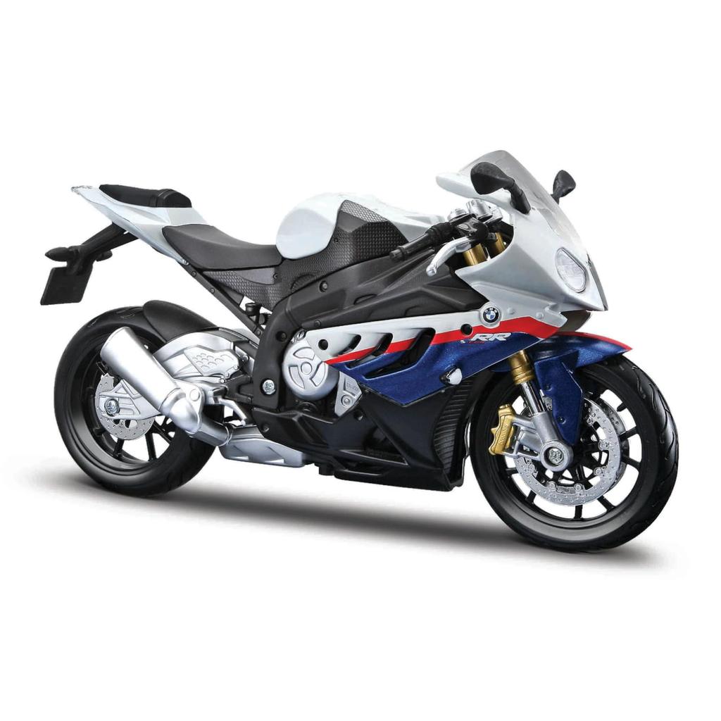 Maisto 1/12 Scale BMW S1000RR White/Blue / Diecast Model Car, Motorcycle, Finished Model 10042