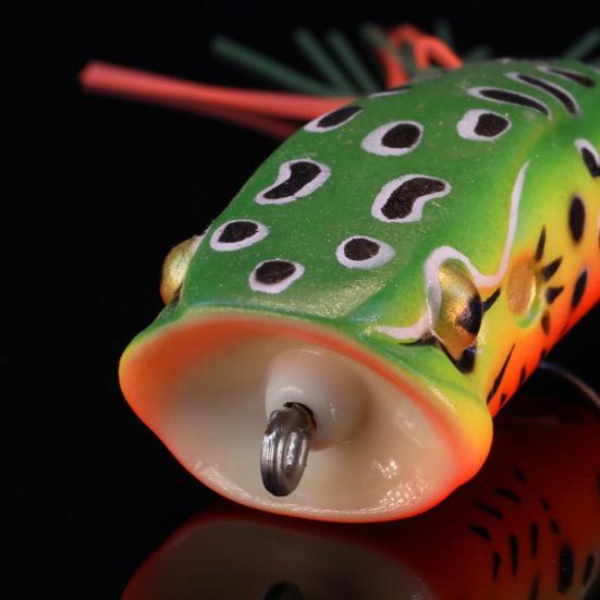 60mm/16g Fishing Lure Realistic Appearance Sharp Hook Big Mouth Large Snakehead Frog Wobbler