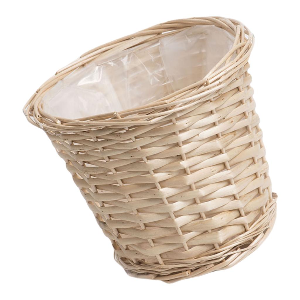 Handmade Woven Wicker Planter Flower Pots Perfect For Growing Herbs And Potted Plant Flower On Balcony and Bedroom