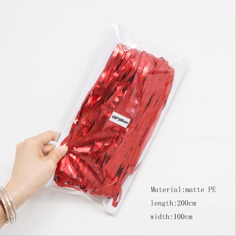 

1 * 2m Matte Rain Curtain Wedding Rainbow Rain Fringe Curtain Children s Birthday Party Decoration Party Favors Wedding Decorati