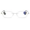 High-End Frameless Metal Anti-Blue Light Reading Glasses with Mortise and Tenon Design - Youthful Fashion.