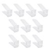 10 Pcs Shoe Slots Organizer Adjustable Transparent Double Layer Stack Shoe Rack for Home Dormitory Transparent White