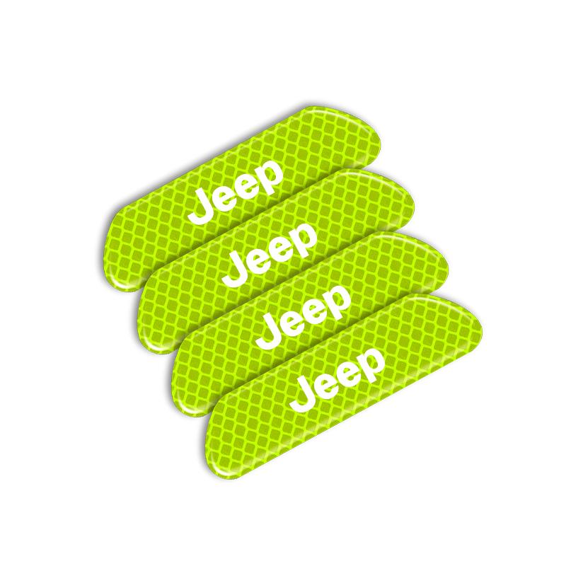 CNG1 4PCS/set Car Reflective Strips Warning Stickers Badge For Jeep Gladiator Grand Cherokee Compass Accessory Renegade Wrangler JL