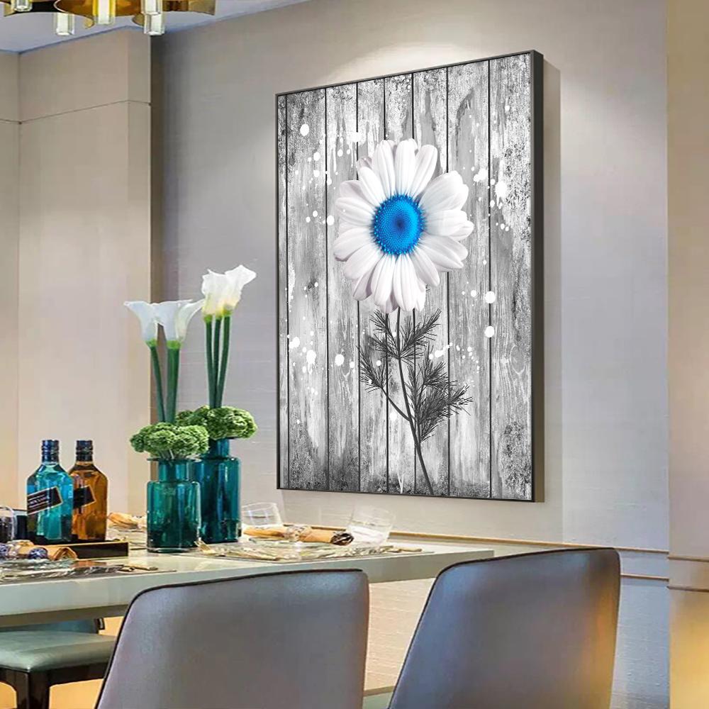Abstract Flowers Art Canvas Painting Modern Flowers Landscape Art Posters and Prints Wall Art Picture for Living Room Decor