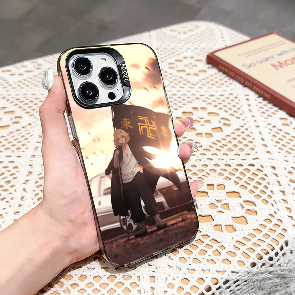 T-Tokyo r-Revengers Mikey Phone Case For iPhone 17,16,15,14,13,12,11 Plus,Pro Max,XS,Colored silver phone case iPhone17air