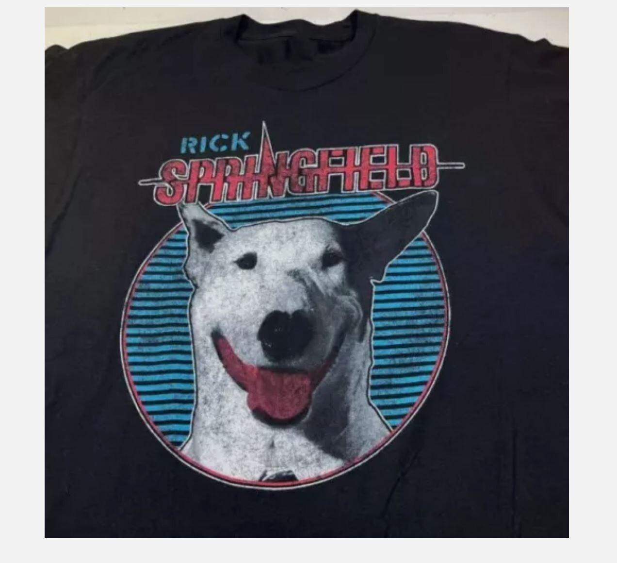 

26 RICK SPRINGFIELD WORLD TOUR CONCERT DOG 1982 T-shirt Unisex T-Shirt XL