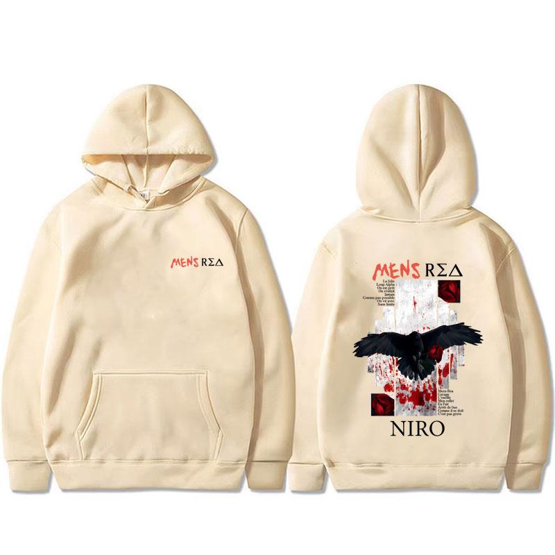 Rapper Niro Mens Rea Album Graphic Hoodie OX7 Pullover Men Women Hip Hop Fashion Pop Music Hooded Tracksuit Male Cool Streetwear