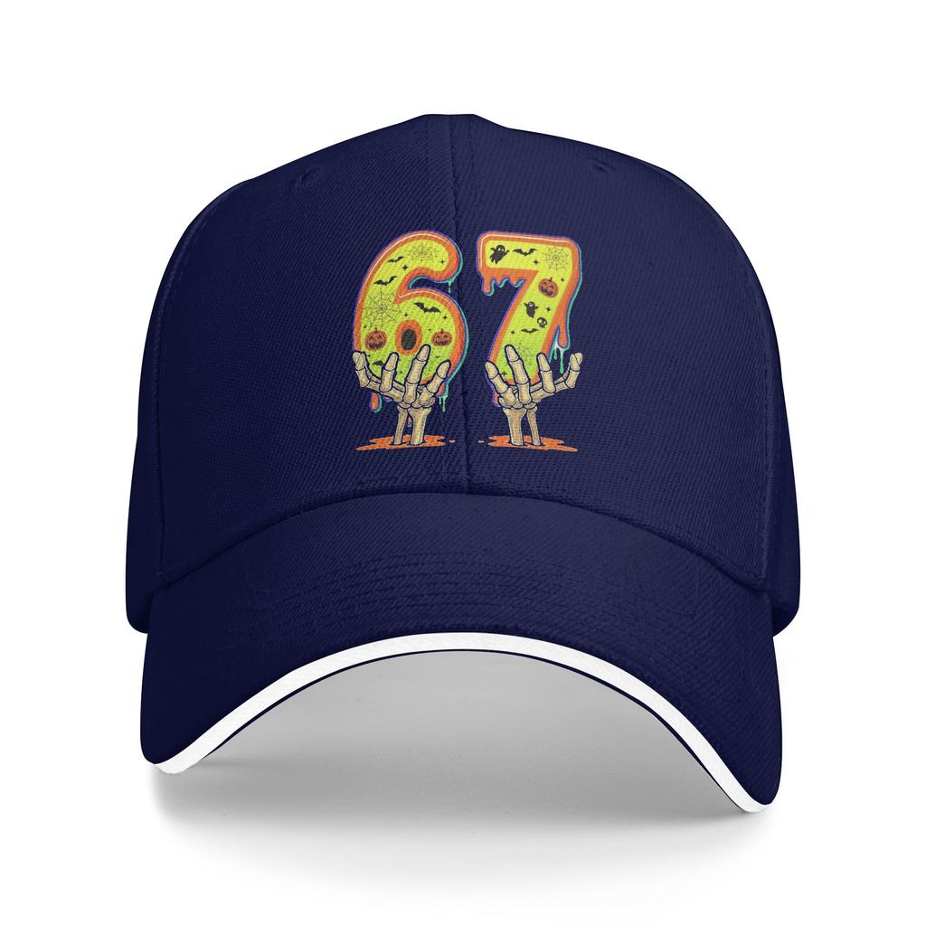 67 Meme Six Seven Halloween Funny Baseball Cap Cool Female Male Trucker Hat Quality Outdoor Gym Baseball Caps Birthday Present