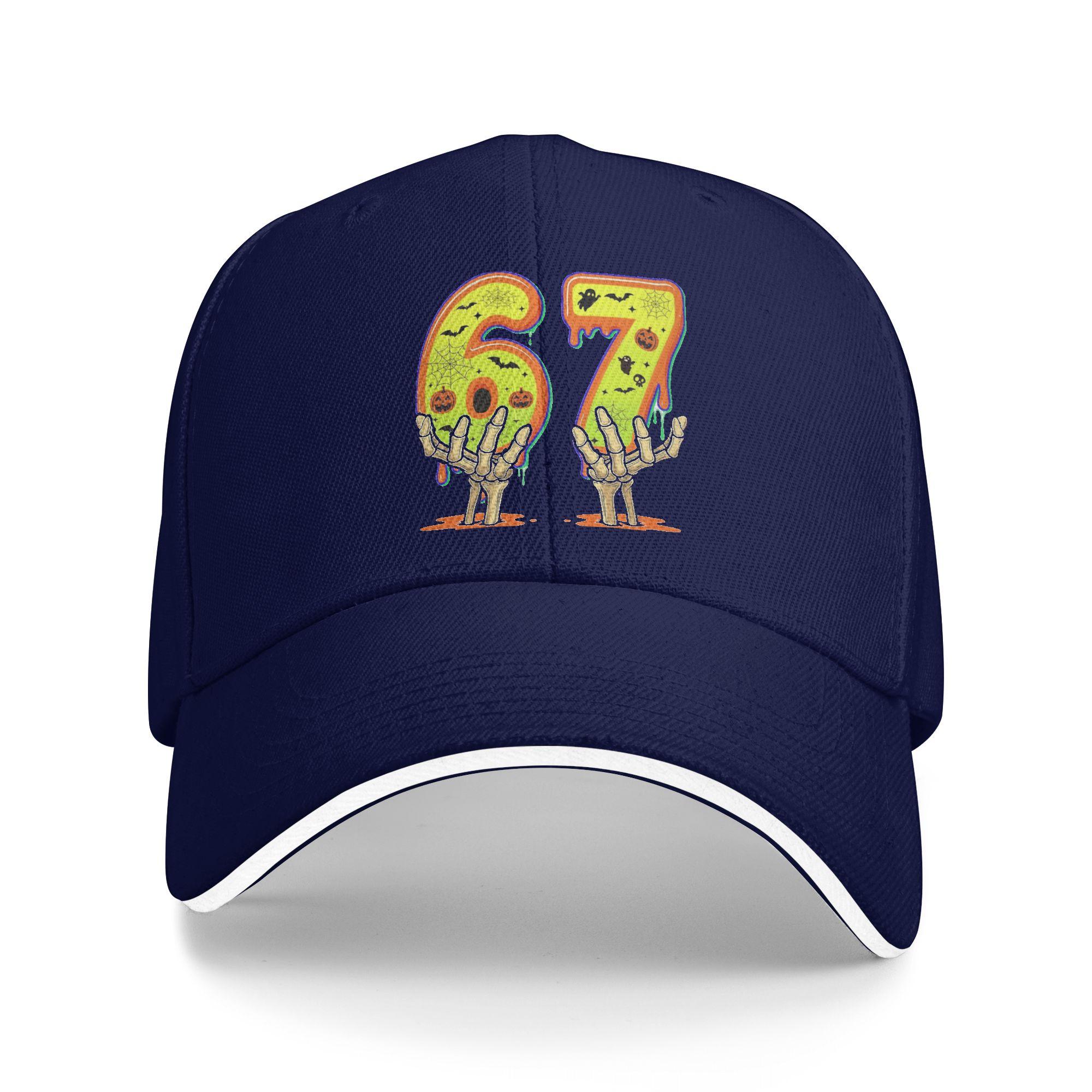 

67 Meme Six Seven Halloween Funny Baseball Cap Cool Female Male Trucker Hat Quality Outdoor Gym Baseball Caps Birthday Present As Picture