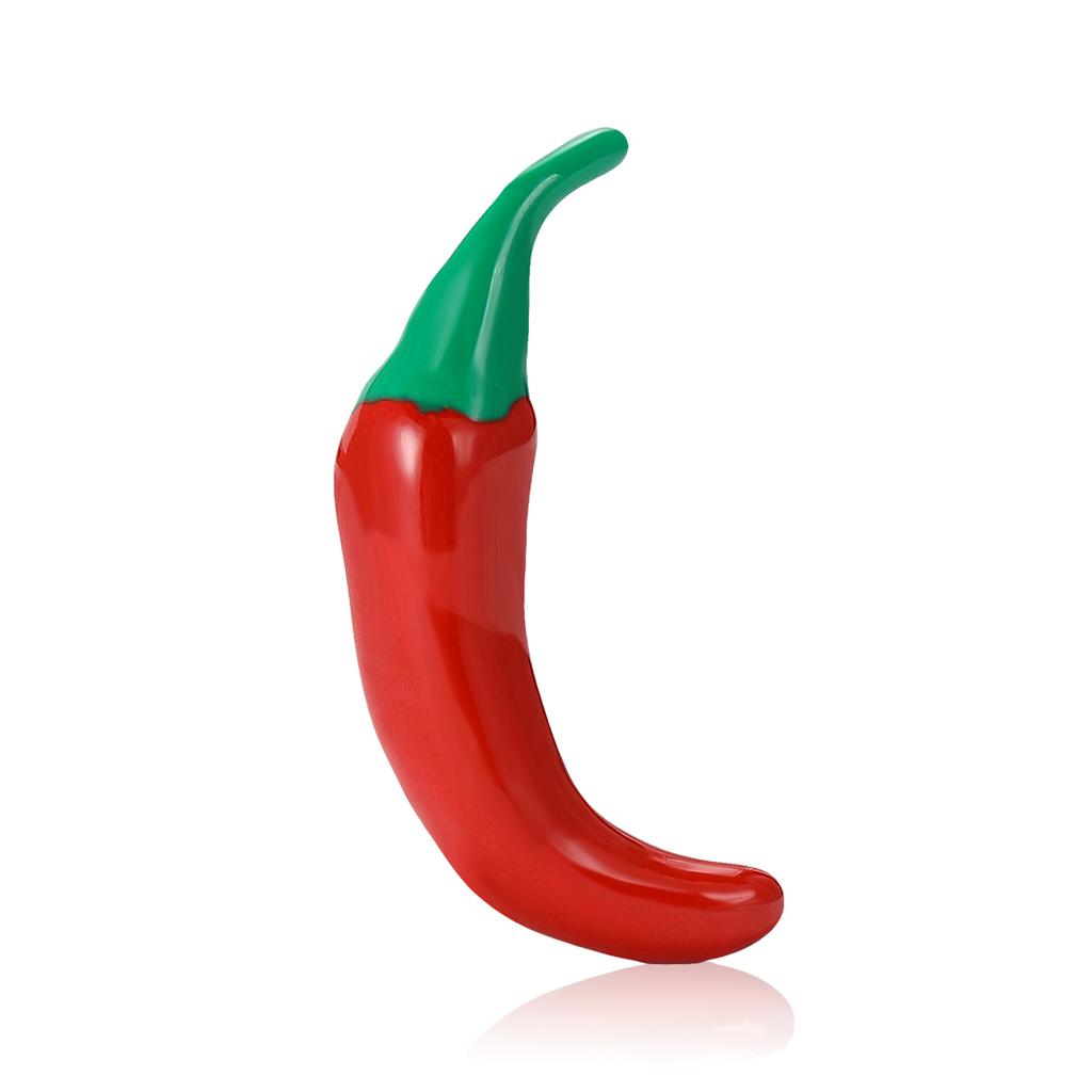 Personalized And Creative Alloy Enamel Red Pepper Brooch Fashionable And Simple Men'S And Women'S Clothing Corsage Jewelry Pin