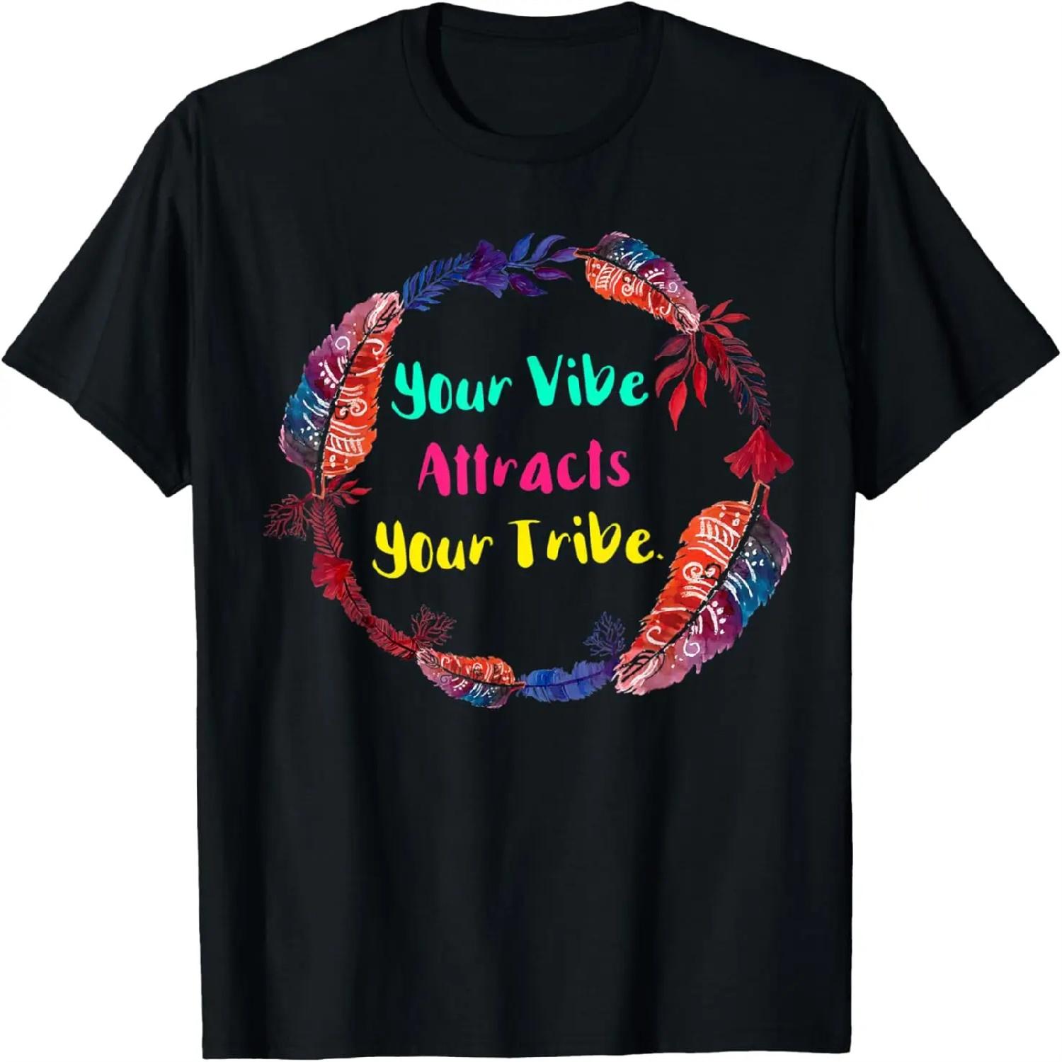 

Positive Vibe Attracts Your Tribe Good Thoughts T-Shirt XXXXXL різнокольоровий