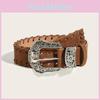 Metal Carved Fashionable Buckle Women Casual Suede Waist Belt For Daily Use