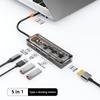 Transparent 10 In 1 Type C Docking Station USB Hub Adapter for Laptop PC MacBook