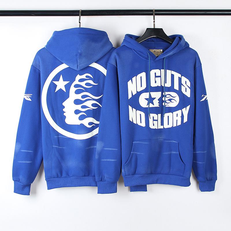 Retro mikina Hellstars s ručně malovaným graffiti - Trendy design s odlupující se barvou a barvením blátem