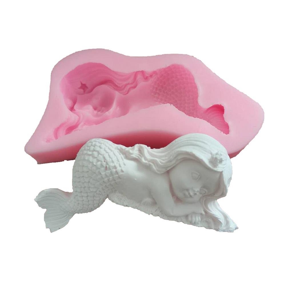 1PCS Mermaid Tail Fondant Mold Silicone Mold Chocolate Candy Molds Sea Kitchen Baking Tools Decorating Baking Tools 45a
