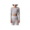 adidas by Stella McCartney TrueStrength Long Sleeve Crop Top Grey HR4511