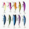 30-Piece Plastic Fish Spinner Lure Set: Mixed Lures with Minnow, Popper, Pencil, Insect Imitations