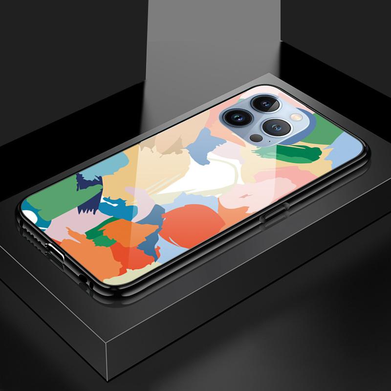 Karastatud klaasist telefoniümbris OPPO Reno13 Reno14 Realme 11 12Pro 14 GTNeo6 C21Y C53 C75 jaoks OnePlus Nord2 NordCE3Lite jaoks Pehmete servadega põrutuskindel sile kest