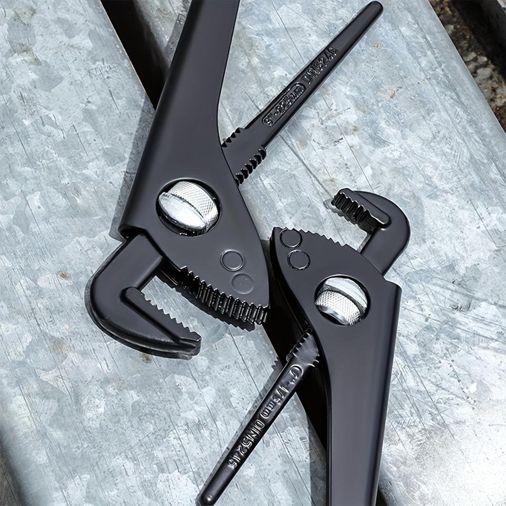 3pcs Plumbing Pliers Wrench,7/10/12inch Adjustable Water Pipe Plier Multi Functional Quick Water Pipe Wrench