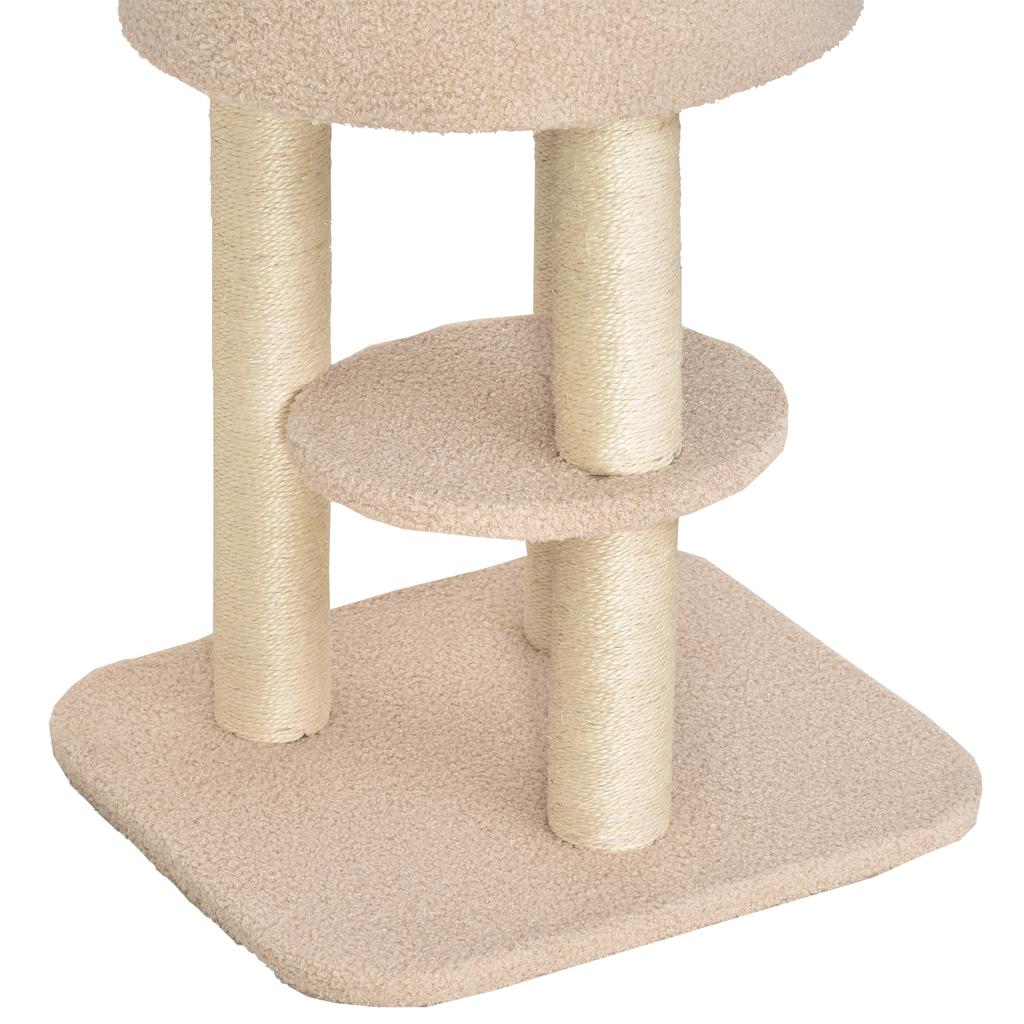Sturdy Cat Tree with 5 Levels, Kennel, Playhouse, and Sisal Rope, Beige, Max 30kg
