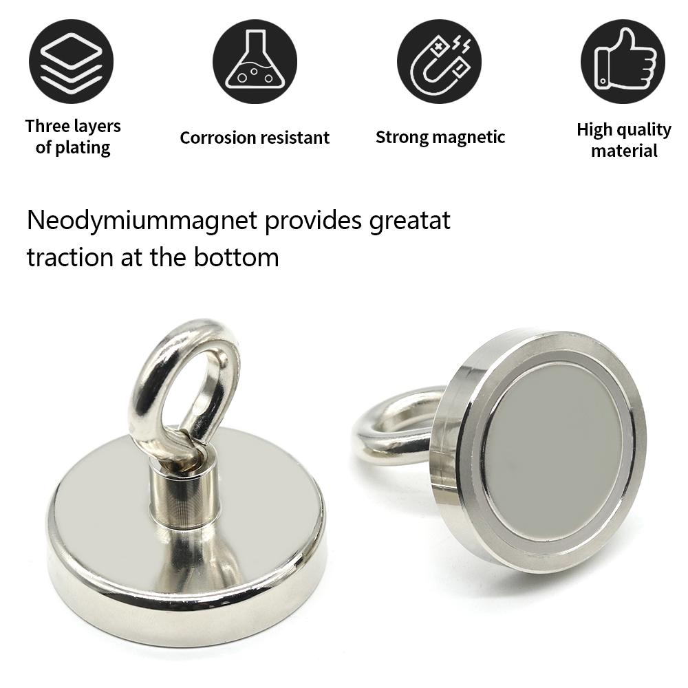 N52 Super Strong Neodymium Fishing Magnets Hooks Salvage Magnets Neodymium Magnet Searcher Powerful Neodymium Magnet for Fishing