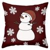 1 Pieces Christmas Snowman Pattern Red Throw Pillows Polyester pillowcase, sofa decorative cushion cov Headboard Pillow