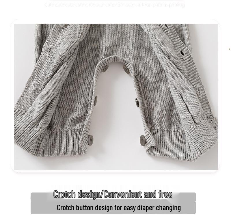 European & American Style Newborn Cotton Romper for Autumn/Winter - Perfect for First Birthday