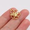5pcs/Lot Exquisite Fashion Stainless Steel Hollow Flower Pendants For Jewelry Making Bracelets Necklace Plant Charm DIY Findings