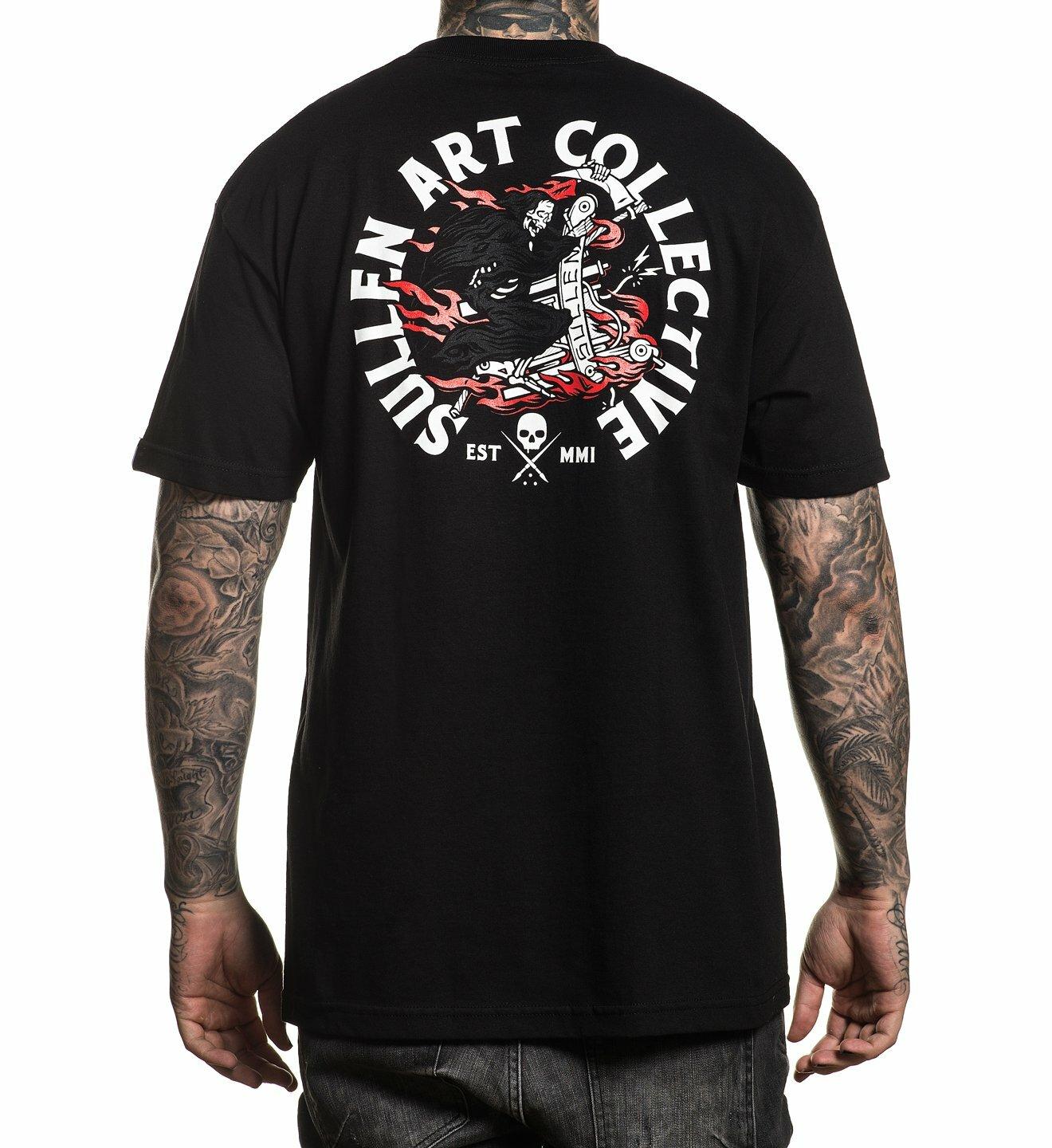 Sullen Reapin Grim Reaper Skull Tattoos Gun Art Urban Ink Punk T Shirt SCM2652 S