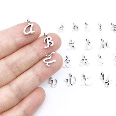 26 Stücke 26 Englisch Alphabet Buchstaben Charms Anhänger Diy Handgemachten Schmuck Handwerk