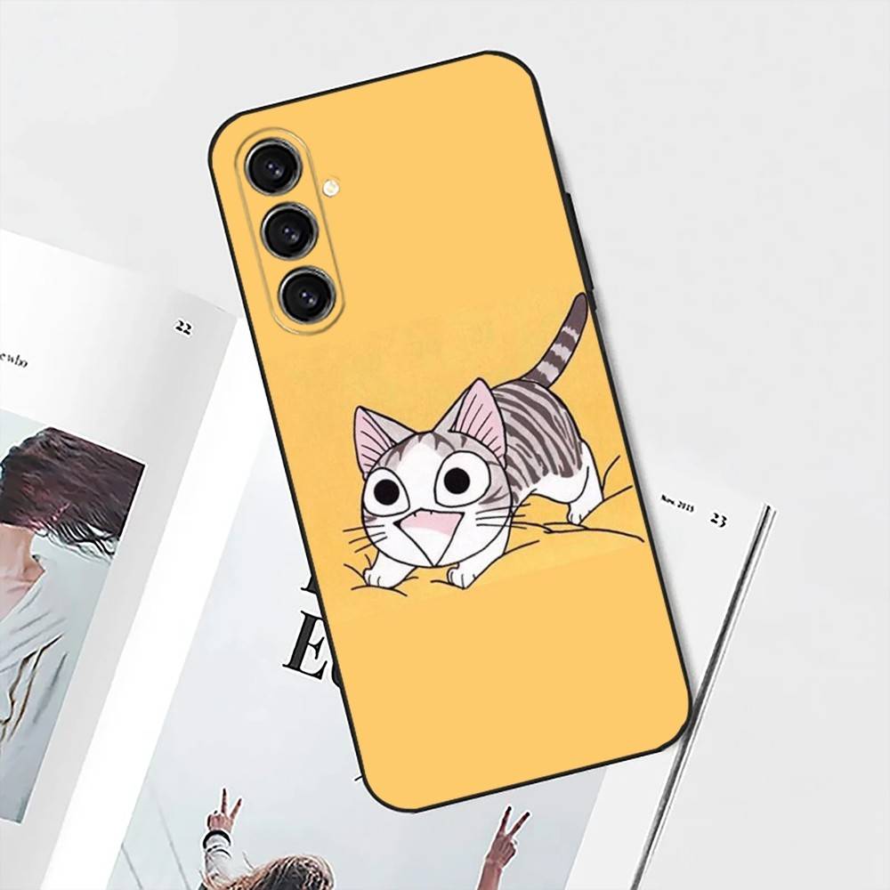 Chi Cat Sweet Home Phone Case For Samsung S25,S24,S21,S22,S23,S30,Ultra,S20,Plus,Fe,Lite,Note,10 Black Soft Shell