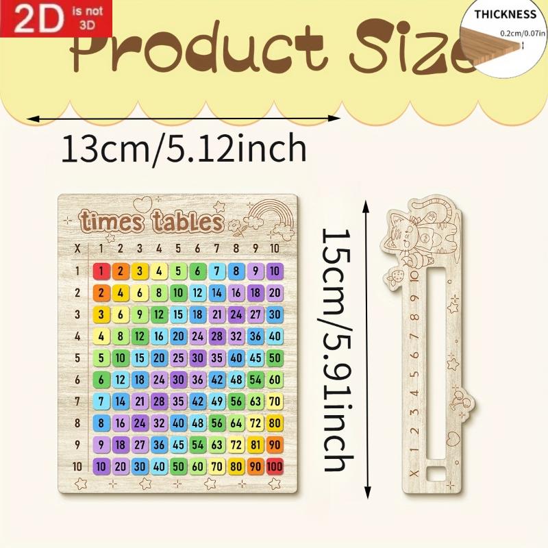 99 Einmaleins Holzbrett Set Mathe Arithmetik Lehrmittel Montessori Pädagogisches Holz Mathe Spielzeug