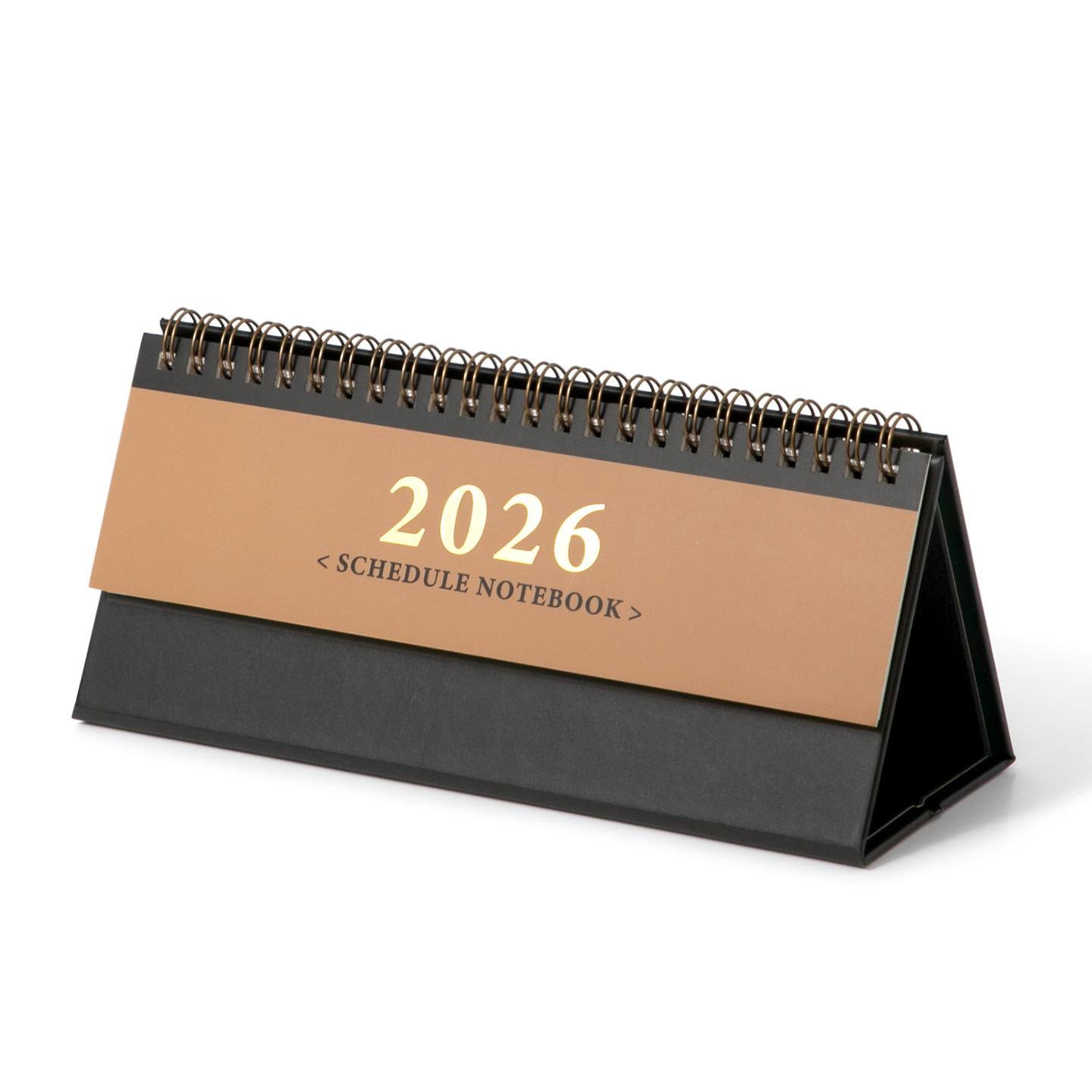 2025.10~2026.12 Kawaii 2026 Horizontal Simple Wall Calendar Small Desk Calendar Planner Desktop Decoration Office Stationery