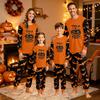 FamilieMatching Halloween-trykk Langermet Pyjamas Loungewear Sett