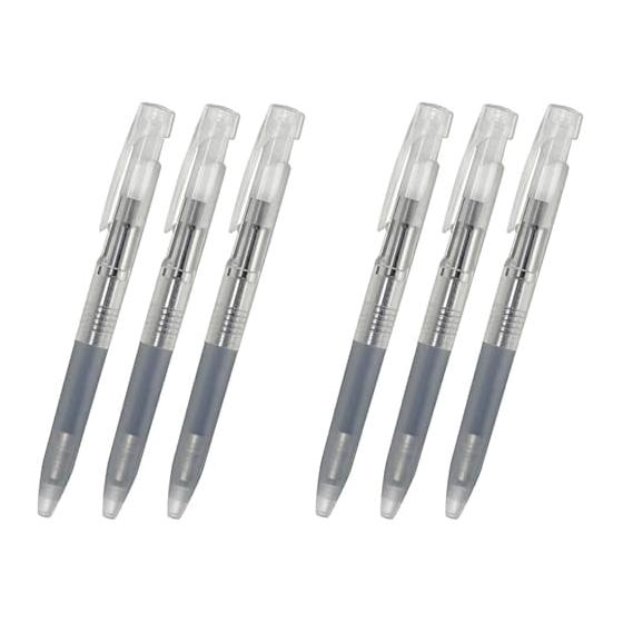 Zebra Blen Oil-Based Ballpoint Pen, 0.5mm, Black Ink, Clear Barrel, 3-Pack