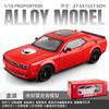 1:18 Dodge Challenger Srt Hellcat Coche Musculoso Americano Moderno Modelo de Coche de Fundición a Presión de Aleación Sonido y Luz Coleccionables Regalos de Cumpleaños