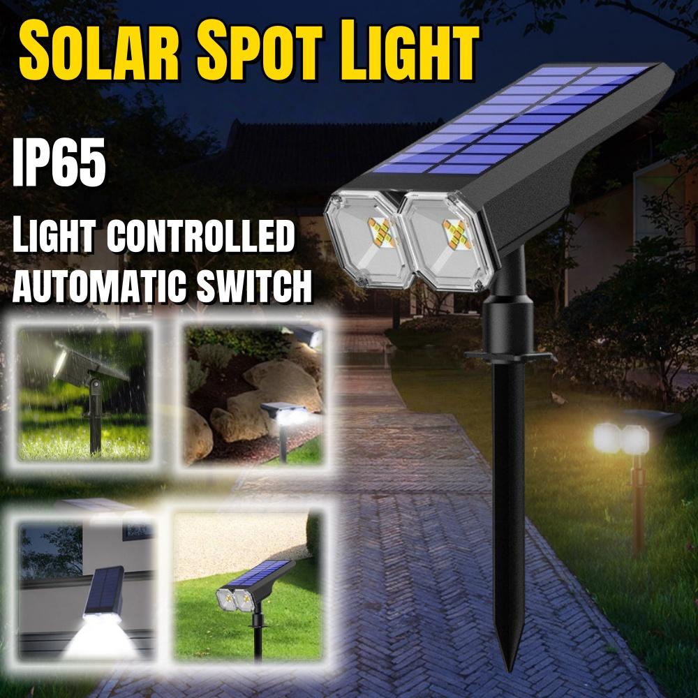 RGB Solarstrahler 18 LED Außen Wasserdicht Farbwechsel Mehrfarbig Weg Terrasse Tor Zaun USB/Solar Landschaftsstrahler