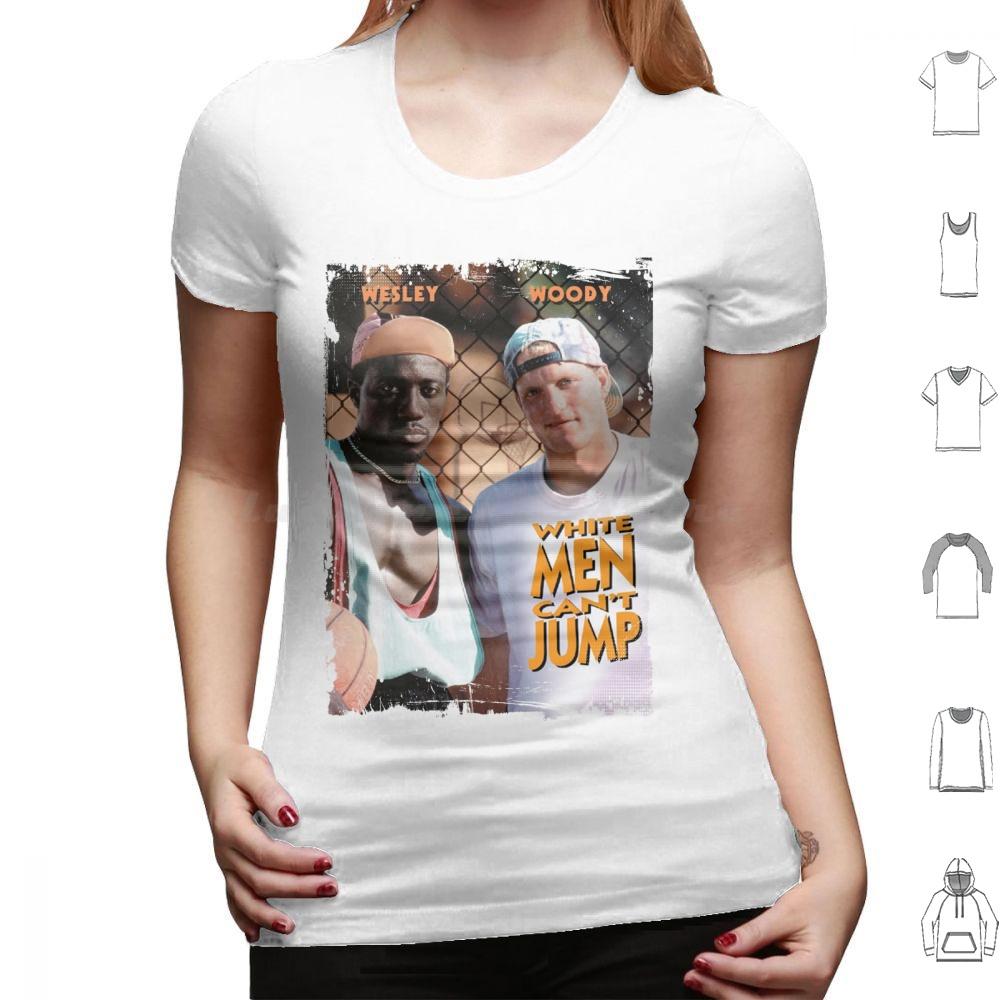 T-shirt White Men Cant Jump Cotone Uomo Donna Stampa Fai da te White Men Cant Jump Film di Pallacanestro Vintage Film anni '90 Nostalgia anni '90