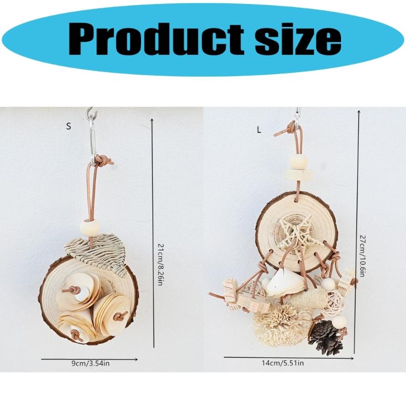 Natural Wooden Parrots Toy With Chewable Wooden Blocks For Small Birds Teeth Grinding And Playtimes Activity