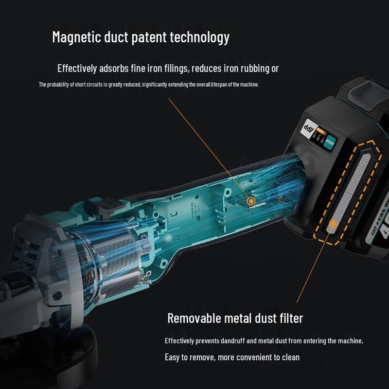 DAYI 40V Cordless Brushless Angle Grinder CN plug (adapter included)