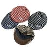 British alphabet forward hat, Japanese and Korean retro color matching plaid hat, spring and summer new trendy beret, versatile